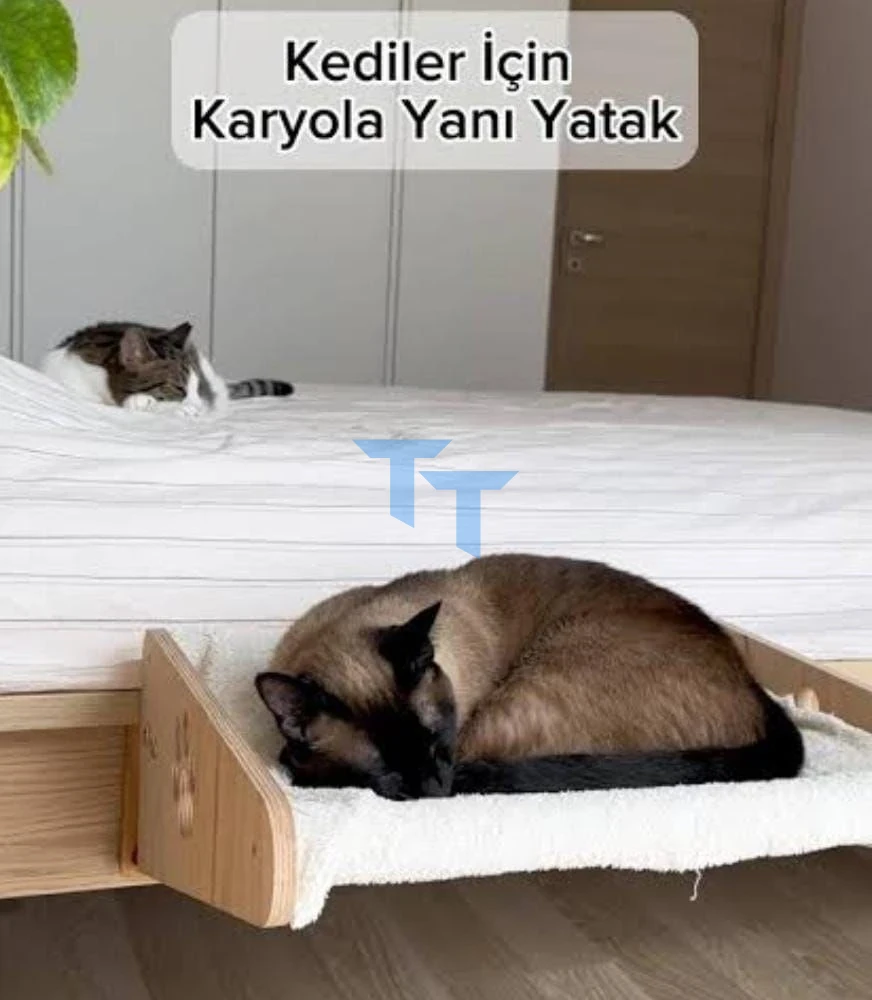 Kediler için Karyola Yanı Yatak