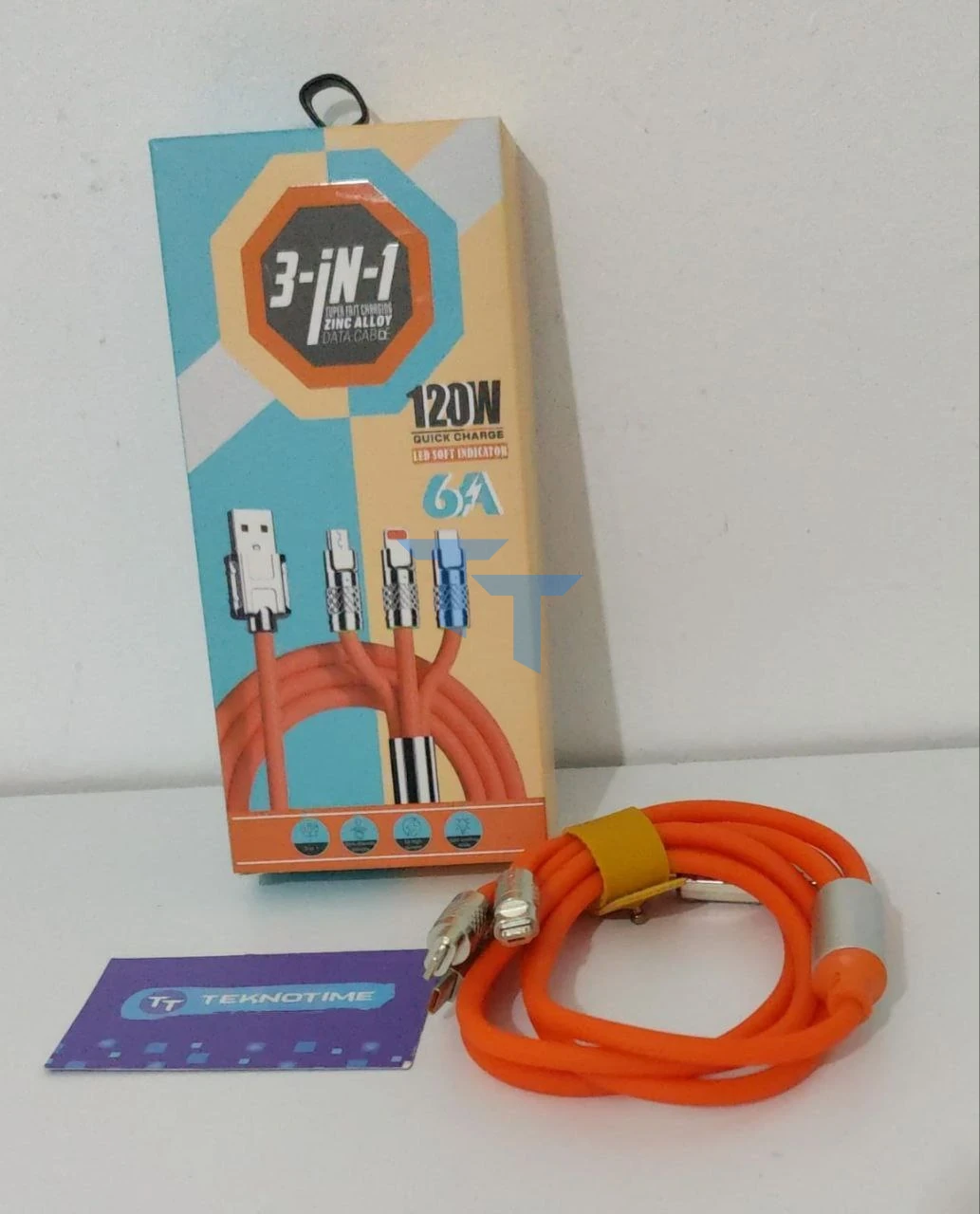 Metal Turbo 120w 3lü Şarj Kablosu